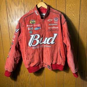 Vintage Dale Earnhardt Jr. Budweiser NASCAR Racing Jacket by Chase Authentics